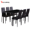 Free Sample Tempered Extendable Designer Top Folding Contemporary 4 Seater Fiberglass Glass Dining Table